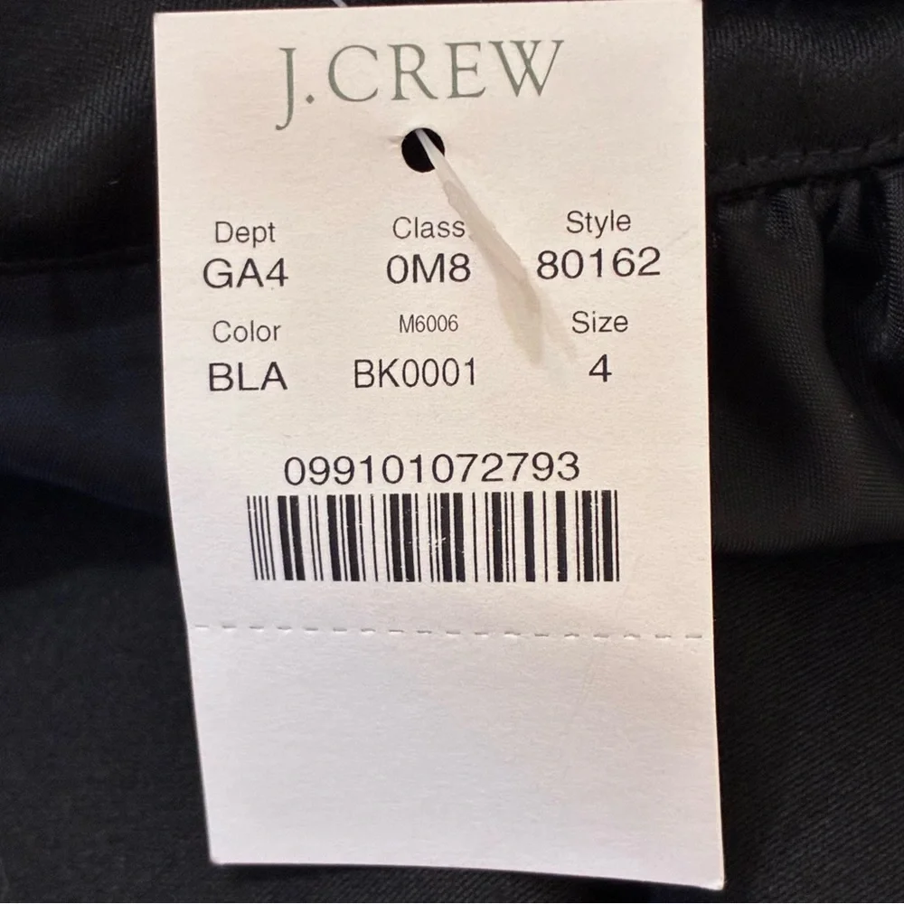 J Crew New Size 4 Black Wool Halter Plunge‎ Neck Fit Flare Cocktail Dress